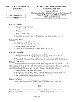 Đề +Đáp án Tuyển sinh THPT Hải Duong08-09