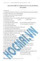 Sự điện li và phản ứng của các ion trong dung dịch 