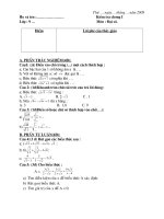 Các đề kiểm tra Toán 9