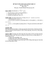 Đề thi và đáp án vào 10 Nghệ An năm 2009-2010