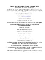 Tạo ảnh Slide show cho blog