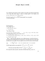 Bài giải - Đáp số - chỉ dẫn MÔN VẬT LÝ