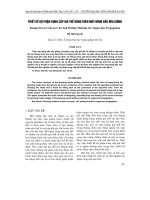 THIếT Kế Bộ PHậN CUNG CấP GIá THể DùNG TRÊN MáY ĐóNG BầU MíA GIốNG