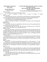 ĐỀ THI CHỌN HỌC SINH GIỎI VĂN HÓA CẤP TỈNH NĂM HỌC 2012 - 2013 Môn HÓA HỌC LỚP 9 - SỞ GIÁO DỤC VÀ ĐÀO TẠO BẮC GIANG