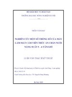 Nghiên cứu một số thông số của máy làm mát cám viên thức ăn chăn nuôi năng suất 5 6 tấngiờ 
