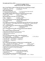 trac nghiem tin hoc nghe thcs