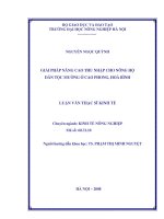 [Luận văn]giải pháp nâng cao thu nhập cho nông hộ dân tộc mường ở cao phong, hòa bình 