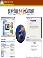 Một số dịch vụ cơ bản của internet