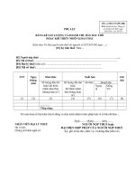 BẢNG KÊ SẢN LƯỢNG VÀ DOANH THU BÁN DẦU THÔ  HOẶC KHÍ THIÊN NHIÊN KHAI THÁC