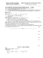 đề kiểm tra học kì II. toán 9