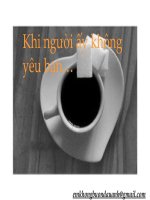Khi người ấy không yêu bạn...