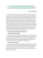 Hạn chể rủi ro trong hoạt động kinh doanh ngoại tệ tại các ngân hàng thương mại cổ phần 