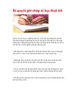 Bí Quyết Ghi Chép Để Học Tốt