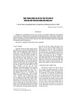 Thực trạng công tác bố trí, sắp xếp dân c- trên địa bàn tỉnh Đăk Nông đến năm 2010