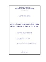 Luận văn quản lý nước sinh hoạt nông thôn huyện chiêm hoá tỉnh tuyên quang 