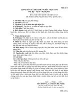 BẢN THUYẾT MINH VỀ HIỆN VẬT ĐỀ NGHỊ CÔNG NHẬN BẢO VẬT QUỐC GIA