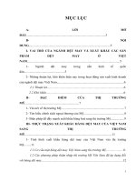 GIẢI PHÁP ĐẨY MẠNH XUẤT KHẨU HÀNG DỆT MAY VIỆT NAM SANG THỊ TRƯỜNG MỸ