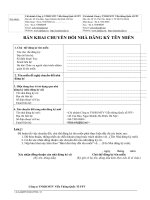 BẢN KHAI CHUYỂN ĐỔI NHÀ ĐĂNG KÝ TÊN MIỀN