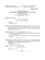 Đề thi vào THPT trường ĐHSP Hà Nội