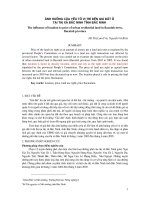ảNH HƯởNG CủA YếU Tố Vị TRí ĐếN GIá ĐấT ở TạI THị Xã BắC NINH TỉNH BắC NINH