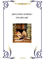EDUCATION (SCHOOL) VOCABULARY 