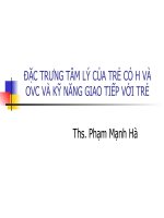 đặc trưng tâm lý của trẻ có HIV