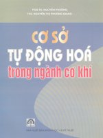 CƠ sở tự ĐỘNG hóa TRONG NGÀNH cơ KHÍ 