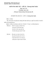 ĐỀ KIỂM TRA HỌC KÌ I NĂM HỌC 2012-2013 TRƯỜNG THPT LÊ THÁNH TÔNG, GIA LAI MÔN NGỮ VĂN LỚP 10 