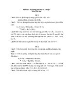 Đề kiểm tra chất l­­uợng giữa kì 2