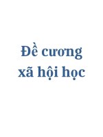 Đề cương xã hội học 