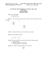 Đề thi HS giỏi môn toán lớp 5, NH 2008-2009