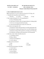 ĐỀ THI KIỂM TRA HỌC KỲ II MÔN SINH HỌC LỚP 6 TRƯỜNG THCS ĐỒNG NAI CÁT TIÊN – LÂM ĐỒNG