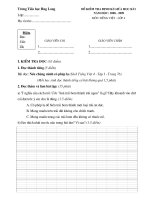 Giua ki ILop 4 mon Toan + TV