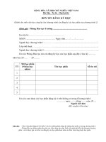 ĐƠN XIN ĐĂNG KÝ HỌC