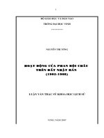 Hoạt động của phan bội châu trên đất nhật bản (1905 1908) 