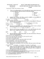 đáp án chấm đề Đề khảo sát gvtieng Anh tinh Yen Bai 2009 ksgv