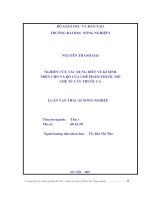 Nghiên cứu tác dụng diệt ve kí sinh trên chó và bò của chế phẩm thuốc mỡ chế từ cây thuốc lá 
