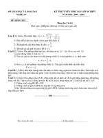 tuyển vào THPT Nghệ an 09-10