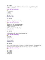 Bộ đề trắc nghiệm-Đáp án số 110 môn Hóa