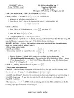 Đề-đáp án thi thử TN 2009