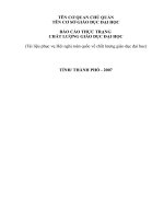 BÁO CÁO THỰC TRẠNG  CHẤT LƯỢNG GIÁO DỤC ĐẠI HỌC