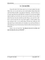 “tạo động lực làm việc cho nhân viên dựa trên tháp nhu cầu của MASLOW”