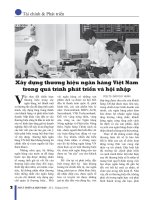 Bài phân tích xây dượng thương hiệu ngân hàng trong thời kỳ hội nhập của giáo sư đào duy huân 