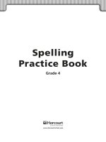 Spelling practice book student edition grade 4 
