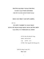 TỔ CHỨC NGHIỆP VỤ GIAO NHẬN  HÀNG MỸ PHẨM NHẬP KHẨU BẰNG ĐƯỜNG BIỂN  TẠI CÔNG TY TNHH KIM GIA MINH