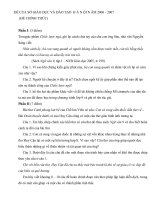 ĐỀ CỦA SỞ GIÁO DỤC VÀ ĐÀO TẠO  H À N ỘI N ĂM 2006.- 2007