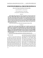 Sự THAY ĐổI CủA NITƠ AMINOACID (Na.a) TRONG QUá TRìNH SảN XUấT MALT LúA