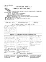 GIÁO ÁN SINH 8 TIẾT 63,64 (TUẦN 33)