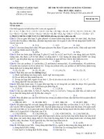 ĐỀ THI TUYỂN SINH CAO ĐẲNG NĂM 2011 Môn: HOÁ HỌC; Khối A  753 