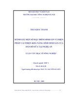 [Luận văn]đánh giá một số đặc điểm sinh sản và biện pháp cải thiện khả năng sinh sản của đàn bò sữa tại nghệ an 